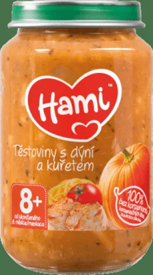 Hami príkrm Cestoviny s tekvicou a kuraťom