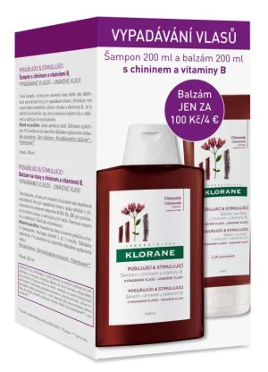 Klorane Šampón s chinínom 200ml + balzam s chinínom 200ml