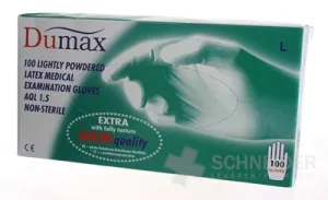DUMAX RUKAVICE latexové vyšetrovacie
