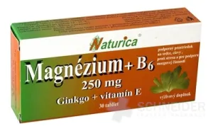 Naturica MAGNEZIUM 250 mg+B6+Ginkgo+vitamín E