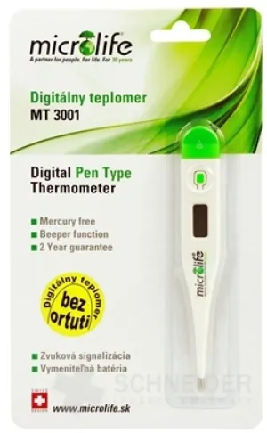 MICROLIFE TEPLOMER DIGITÁLNY MT 3001 GREEN