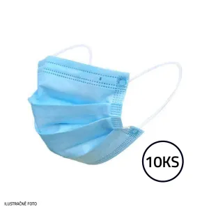 Ochranné rúško medicínske 3-vrstvové 10 ks