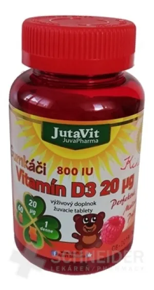 JutaVit Gumkáči Vitamín D3 20 µg Kids