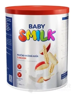 BABYSMILK mliečno - ryžová kaša s kúskami jabĺk