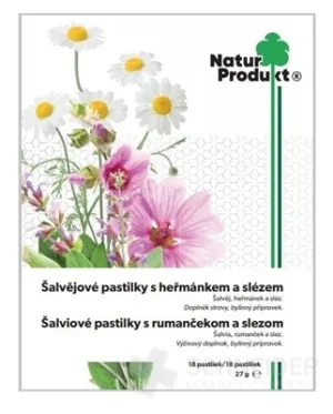NaturProdukt Šalviové pastilky s rumančekom