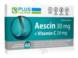 PLUS LEKÁREŇ Aescín 30 mg + Vitamín C 24 mg