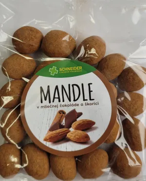 Mandle v mliečnej čokoláde a škorici