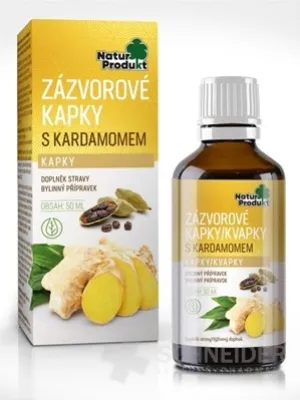 Zázvorové kvapky s kardamómom 50ml