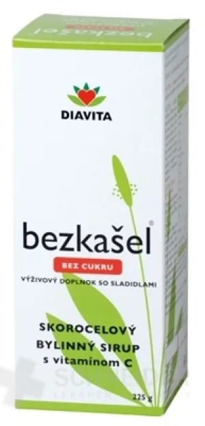 BEZKAŠEL bez cukru SKOROCELOVÝ BYLINNÝ SIRUP