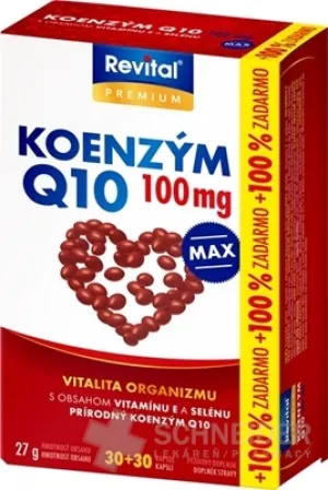 Revital KOENZÝM Q10 100 mg+VITAMÍN E+SELÉN MAX