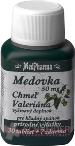 MedPharma MEDOVKA 50MG + CHMEĽ + VALERIÁNA