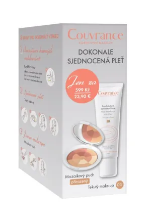 Avene Couvrance Tekutý make-up 3 + mozaikový púder prirodzený 9g