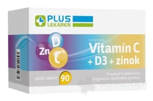 PLUS LEKÁREŇ Vitamín C + D3 + Zinok