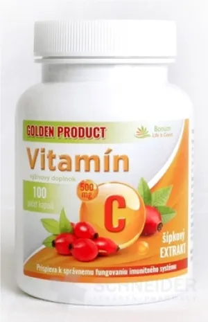 GOLDEN PRODUCT Vitamín C 500 mg + B3 + D3 + šípky