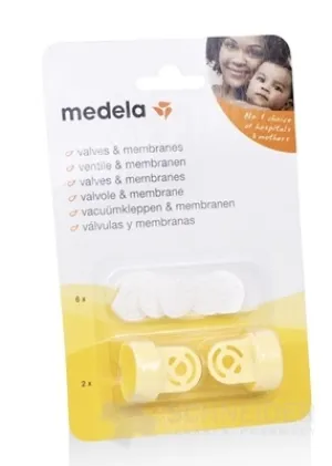 MEDELA 2 ventily vr. 6 bielych membrán