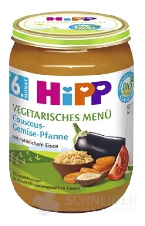 HiPP Príkrm BIO Vegetariánske menu Kuskus