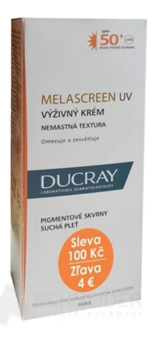 DUCRAY MELASCREEN CREME RICHE SPF50+ (zľava)