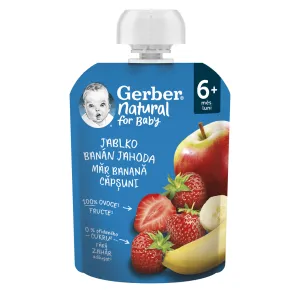Gerber Natural Kapsička Jablko, banán a jahoda