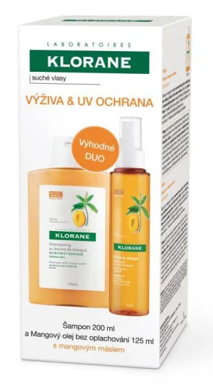Klorane Mango šampón 200ml + Mango olej 125ml