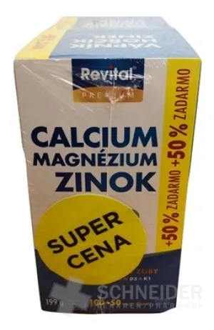 Revital VÁPNIK - HORČÍK - ZINOK + VITAMÍNY D3 a K1