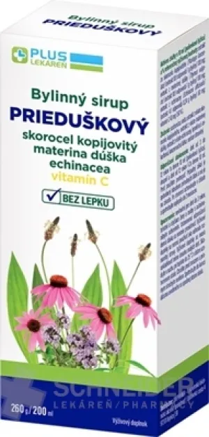 PLUS LEKÁREŇ Bylinný sirup PRIEDUŠKOVÝ
