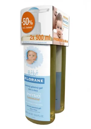 Klorane Bebe jemný penivý gél 2x500ml