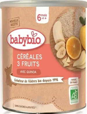 BabyBio Nemliečna KAŠA 3 druhy ovocia