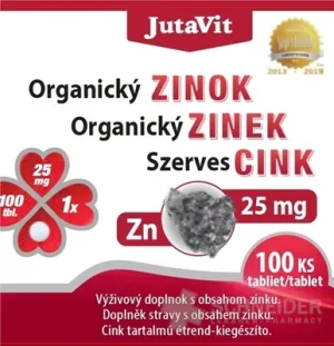 JutaVit Organický Zinok 25 mg