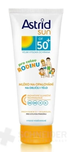 ASTRID SUN Rodinné mlieko na opaľovanie OF 50+