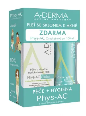 A-Derma Phys-AC Global 40ml + čistiaci gél 100ml