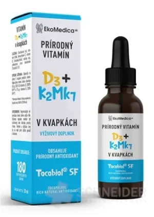EkoMedica SK Prírodný Vitamín D3+K2Mk7