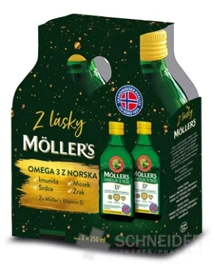 MOLLER´S Omega 3 RYBÍ OLEJ + vitamín D