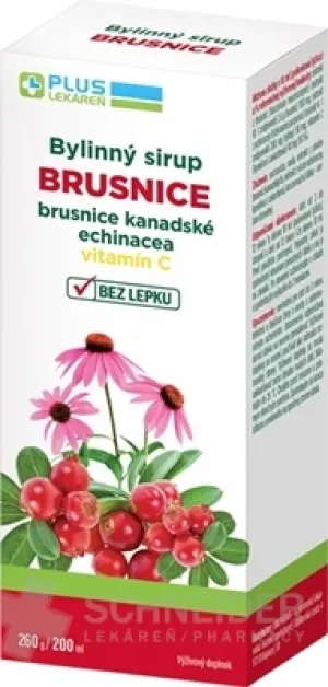 PLUS LEKÁREŇ Bylinný sirup BRUSNICE