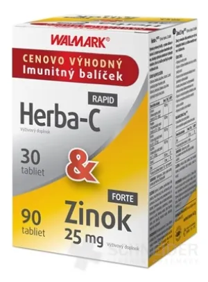 WALMARK Herba-C RAPID + Zinok FORTE 25 mg