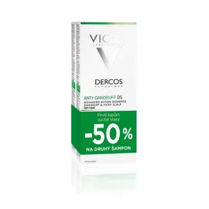 Vichy dercos šampón proti lupinám na suché vlasy 2x200ml