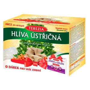 TEREZIA Hliva ustricovitá s rakytníkovým olejom cps. 120 + DARČEK TEREZIA Zinok + selén cps. 30
