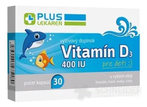 PLUS LEKÁREŇ Vitamín D3 400 IU pre deti