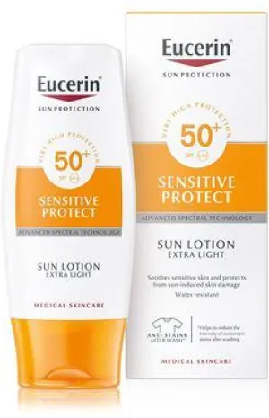 Eucerin Extra ľahké mlieko na opaľovanie SPF 50 150ml