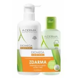 A-Derma Exomega Control Emolienčné mlieko 400ml + Zvláčňujúci umývací gél 2v1 200ml
