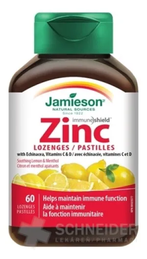 JAMIESON ZINOK LOZENGES S VITAMÍNMI C a D3