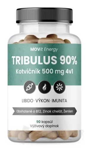 MOVit TRIBULUS 90% Kotvičník 500 mg 4v1