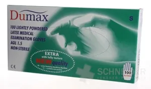 DUMAX RUKAVICE latexové vyšetrovacie