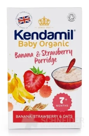 KENDAMIL Organic, BIO Kaša banán a jahoda