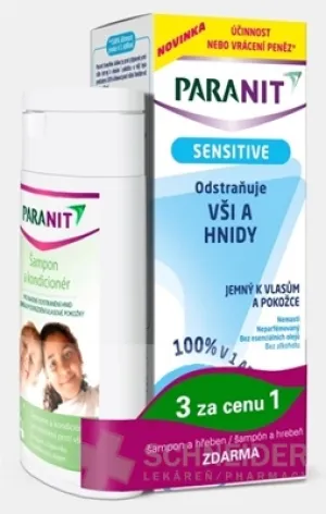 PARANIT SENSITIVE odstraňuje vši a hnidy