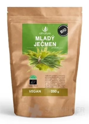 Allnature MLADÝ JAČMEŇ BIO VEGAN prášok
