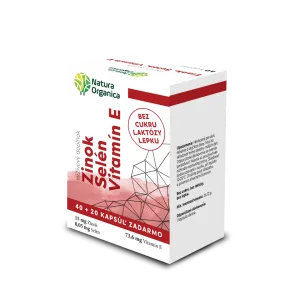 Natura Organica Zinok 15 mg, Selén 50 mg, Vitamín E 73,5 mg 60tbl