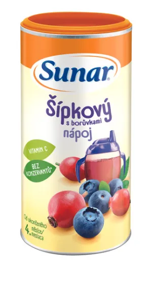 Sunar Rozpustný nápoj Šípkový s čučoriedkami