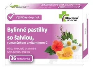 Slovakiapharm Bylinné pastilky so šalviou