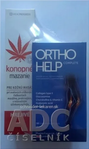 ORTHO HELP + Konopné mazanie hrejivé (balíček)