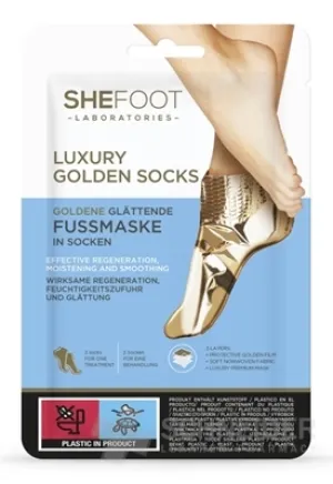 SheFoot LUXURY GOLDEN Zlaté zjemňujúce ponožky